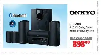 2001 Audio Video HTS5910 5.1.2-Ch Dolby Atmos Home Theater System offer