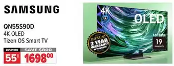 2001 Audio Video QN55S90D 55 4K OLED Tizen OS Smart TV offer