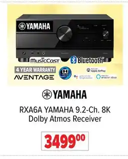 2001 Audio Video RXA6A YAMAHA 9.2-Ch. 8K Dolby Atmos Receiver offer