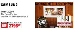 2001 Audio Video QN65LS03FW 65 The Frame Pro Neo QLED 4K Art Mode Sam Vision AI offer