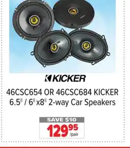 2001 Audio Video KICKER 46CSC654 OR 46CSC684 KICKER 6.5|| / 6|| x8|| 2-way Car Speakers offer