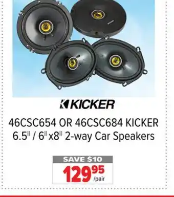 2001 Audio Video KICKER 46CSC654 OR 46CSC684 KICKER 6.5|| / 6|| x8|| 2-way Car Speakers offer
