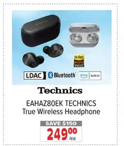 2001 Audio Video EAHAZ80EK TECHNICS True Wireless Headphone offer