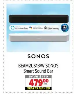 2001 Audio Video SONOS Smart Sound Bar offer