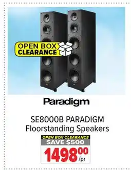 2001 Audio Video PARADIGM SE8000B Floorstanding Speakers offer