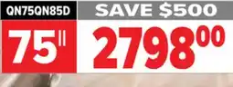 2001 Audio Video QN75QN85D Samsung Neo 75 QLED 4K TV offer