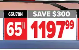 2001 Audio Video Hisense 65 TV offer