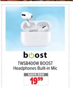 2001 Audio Video BOOST TWSB400W BOOST Headphones Built-in Mic offer
