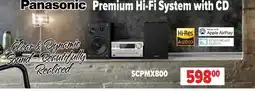 2001 Audio Video SCPMX800 Panasonic Hi-Fi System with CD offer