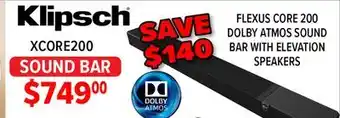 2001 Audio Video XCORE200 FLEXUS CORE 200 DOLBY ATMOS SOUND BAR WITH ELEVATION SPEAKERS offer