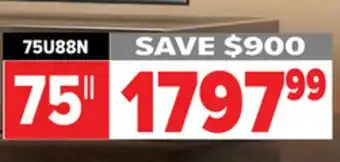 2001 Audio Video 75U88N Hisense 75 ULED MiniLED offer