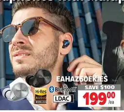2001 Audio Video EAHAZ60EK/ES Technics True Wireless Headphones with Multipoint Bluetooth offer