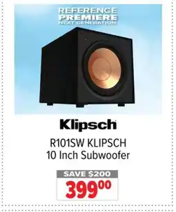 2001 Audio Video R101SW KLIPSCH 10 Inch Subwoofer offer