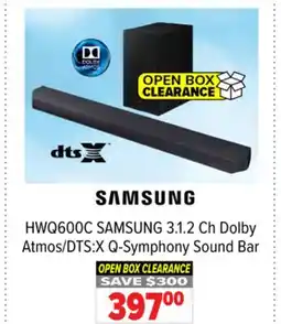2001 Audio Video HWQ600C SAMSUNG 3.1. 2 Ch Dolby Atmos/DTS: X Q-Symphony Sound Bar offer