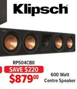2001 Audio Video RP504CBII Klipsch Centre Channel Speaker offer