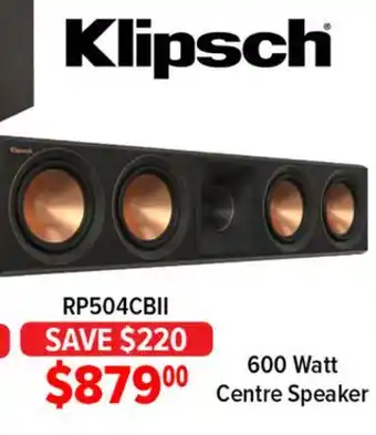 2001 Audio Video RP504CBII Klipsch Centre Channel Speaker offer