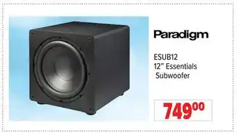 2001 Audio Video ESUB12 12 Essentials Subwoofer offer