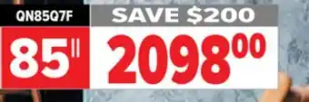 2001 Audio Video QN85Q7F Samsung 85 QLED 4K offer
