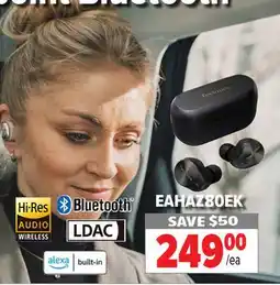 2001 Audio Video EAHAZ80EK Technics True Wireless Headphones with Multipoint Bluetooth offer
