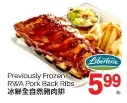 T&T Supermarket PREVIOUSLY FROZEN RWA PORK BACK RIBS offer