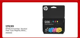 Staples HP 936 Ink Cartridge - Standard Yield - Cyan, Magenta, Yellow, Black - 4 Pack offer