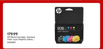 Staples HP 936 Ink Cartridge - Standard Yield - Cyan, Magenta, Yellow, Black - 4 Pack offer