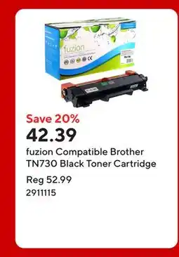 Staples fuzion Compatible Brother TN730 Black Toner Cartridge offer