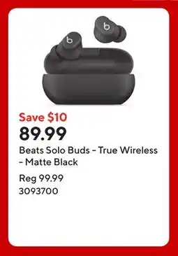 Staples Beats Solo Buds - True Wireless - Matte Black offer
