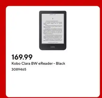 Staples Kobo Clara BW eReader - Black offer