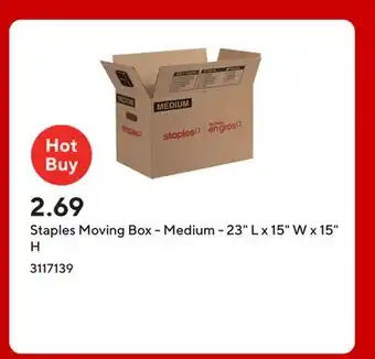 Staples Staples Moving Box - Medium - 23 L x 15 W x 15 H offer