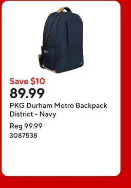 Staples PKG Durham Metro Backpack District - Navy offer