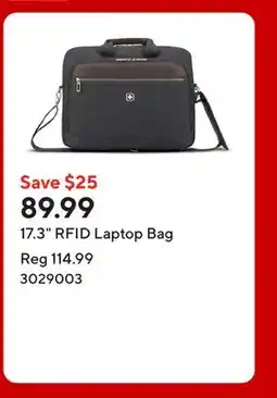 Staples 17.3 RFID Laptop Bag offer