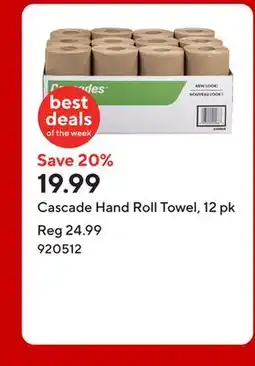 Staples Cascade Hand Roll Towel, 12 pk offer