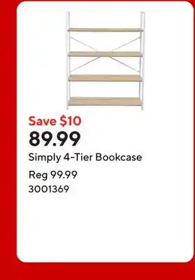 Staples Simply 4-Tier Bookcase offer