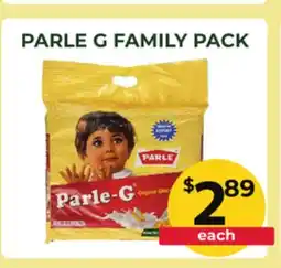 Food World Supermarket PARLE G FAMILY PACK offer