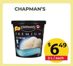 Food World Supermarket CHAPMAN'S ICE CREAM offer
