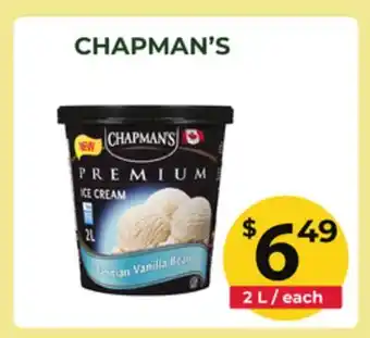 Food World Supermarket CHAPMAN'S ICE CREAM offer