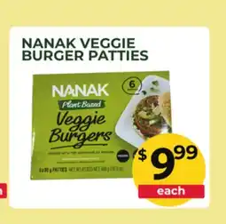 Food World Supermarket NANAK VEGGIE BURGER PATTIES offer