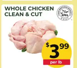 Food World Supermarket WHOLE CHICKEN CLEAN & CUT offer