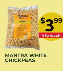 Food World Supermarket MANTRA WHITE CHICKPEAS offer