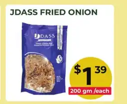 Food World Supermarket JDASS FRIED ONION offer