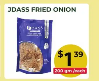 Food World Supermarket JDASS FRIED ONION offer