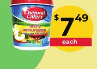 Food World Supermarket CHENNAI CATERS IDLI & DOSA BATTER offer