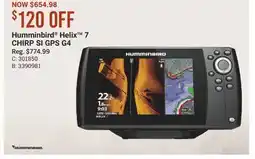 Cabela's Humminbird Helix 7 CHIRP SI GPS G4 offer