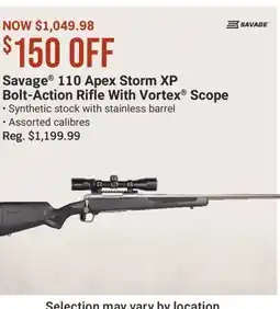 Cabela's c 110 Apex Storm XP Bolt-Action Rifle With Vortex Scope offer