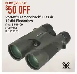 Cabela's Vortex Diamondback Classic 10x50 Binoculars offer