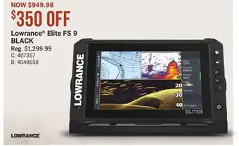 Cabela's Lowrance Elite FS 9 BLACK offer