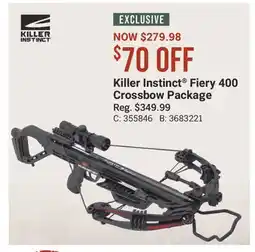 Cabela's Killer Instinct Fiery 400 Crossbow Package offer