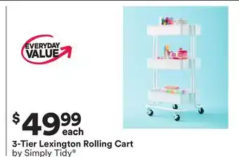 Michaels 3-Tier Lexington Rolling Cart by Simply Tidy offer