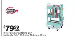 Michaels 3-Tier Gramercy Rolling Cart by Simply Tidy offer